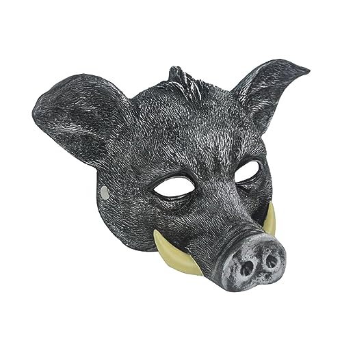 LCSVCCXA Halloween Wildschweinmaske, Schweinekopfmaske, Cosplay Kostüm, Fotozubehör, Tiergesichtsabdeckung für,Schwarz LCSVCCXA Halloween Wildschweinmaske, Schweinekopfmaske, Cosplay Kostüm, Fotozubehör, Tiergesichtsabdeckung für,Schwarz von LCSVCCXA