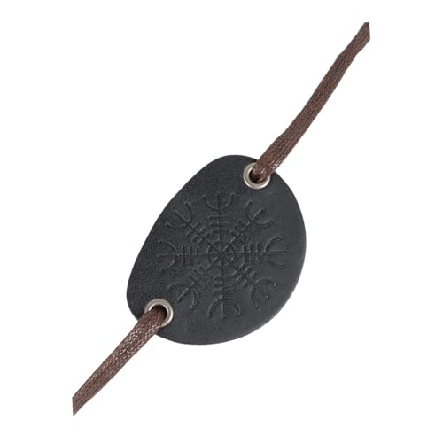 LCSVCCXA Piraten-Augenbinde aus Kunstleder für Cosplay, für Damen und Herren, für Rollenspiele, Halloween, Schwarz von LCSVCCXA