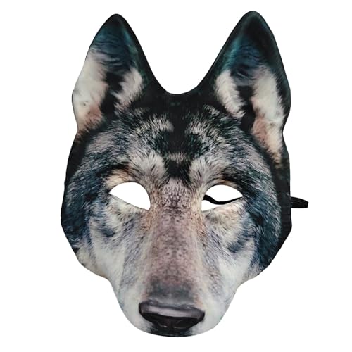 LCSVCCXA Praktische und originelle Kopfmaske für Burlesque-Shows und Partys, Grau LCSVCCXA Praktische und originelle Kopfmaske für Burlesque-Shows und Partys, Grau von LCSVCCXA