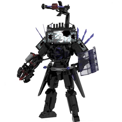 LCTM Bausteine Figure Toilet Titan Kameramann Sprecher Fernsehmann Skibidi Spielzeug Building Block Assembly Kinder Erwachsene Fans Großes Konstruktions Bausatz Klemmbausteine Geschenk D von LCTM