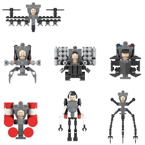 LCTM Bausteine Figure Toilet Titan Kameramann Sprecher Fernsehmann Skibidi Spielzeug Building Block Assembly Kinder Erwachsene Fans Großes Konstruktions Bausatz Klemmbausteine Geschenk Jungen A von LCTM