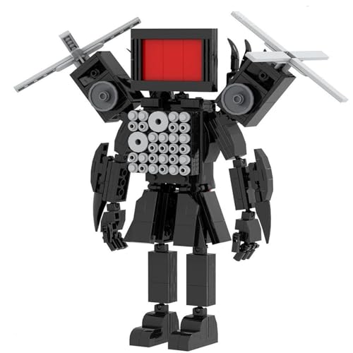 LCTM Bausteine Figure Toilet Titan Kameramann Sprecher Fernsehmann Skibidi Spielzeug Building Block Assembly Kinder Erwachsene Fans Großes Konstruktions Bausatz Klemmbausteine Geschenk Jungen B von LCTM