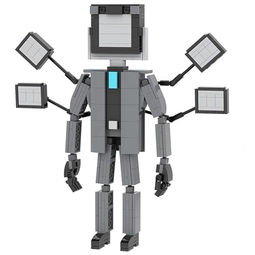 LCTM Skibidi Toilet Titan Bausteine Building Blocks Actionfigur Kameramann Sprecher Clock TV Man Spielzeug Assembly Upgraded Kinder Erwachsene Fans Klemmbausteine D von LCTM