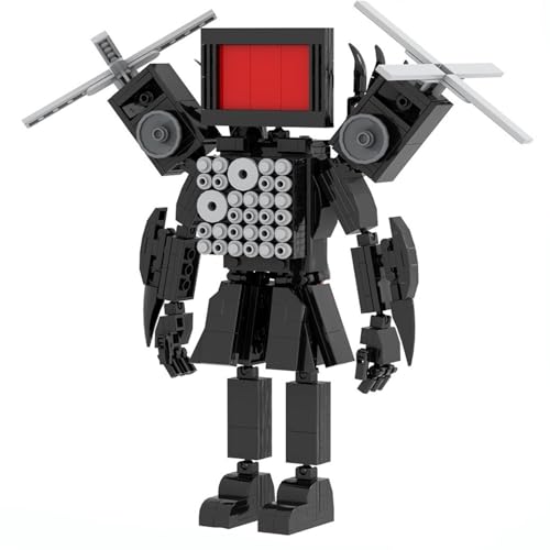 LCTM Skibidi Toilet Titan Bausteine Building Blocks Actionfigur Kameramann Sprecher Clock TV Man Spielzeug Assembly Upgraded Kinder Erwachsene Fans Klemmbausteine Geschenk Jungen A von LCTM
