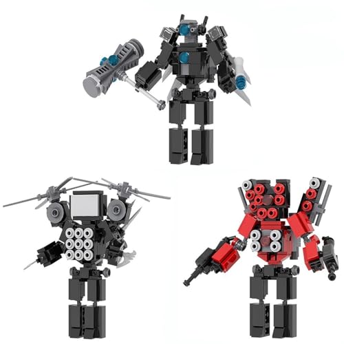 LCTM Skibidi Toilet Titan Bausteine Building Blocks Actionfigur Kameramann Sprecher Clock TV Man Spielzeug Assembly Upgraded Kinder Erwachsene Fans Klemmbausteine Geschenk Jungen B von LCTM