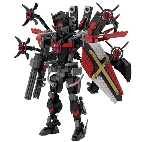 LCTM Skibidi Toilet Titan Bausteine Building Blocks Actionfigur Kameramann Sprecher Clock TV Man Spielzeug Assembly Upgraded Kinder Erwachsene Fans Klemmbausteine Geschenk Jungen D von LCTM