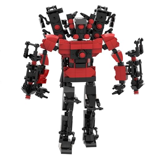 LCTM Skibidi Toilet Titan Bausteine Building Blocks Actionfigur Kameramann Sprecher Clock TV Man Spielzeug Assembly Upgraded Kinder Erwachsene Fans Klemmbausteine Geschenk Jungen E von LCTM