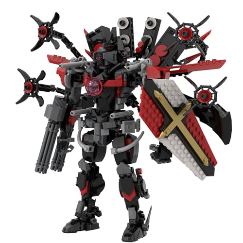 LCTM Skibidi Toilet Titan Bausteine Building Blocks Actionfigur Kameramann Sprecher Clock TV Man Spielzeug Assembly Upgraded Kinder Erwachsene Fans Klemmbausteine Geschenk Jungen F von LCTM