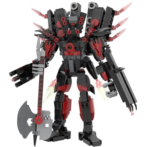 LCTM Skibidi Toilet Titan BausteineBuilding Blocks Actionfigur Kameramann Sprecher Clock TV Man Spielzeug Assembly Upgraded Kinder Erwachsene Fans Klemmbausteine Geschenk Jungen B von LCTM