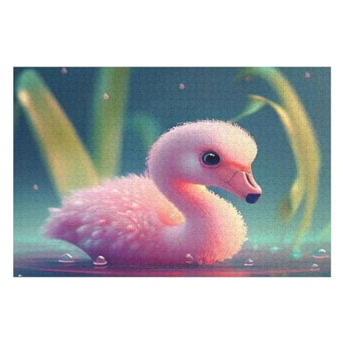 1000 Teile Puzzle Für Erwachsene, Flamingo -Puzzles, Kinder HolzPuzzle, Kreatives Puzzle, Geschenk Für Freunde Und Familie （75×50cm） von LCWWW
