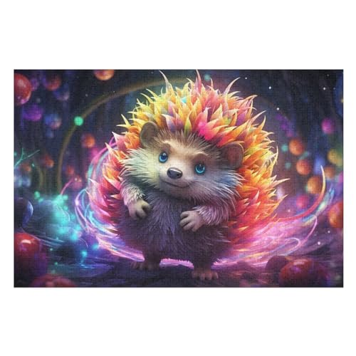 1000 Teile Puzzle Für Erwachsene, Igel -Puzzles, Kinder HolzPuzzle, Kreatives Puzzle, Geschenk Für Freunde Und Familie （75×50cm） von LCWWW