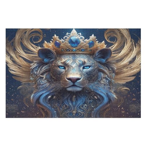 1000 Teile Puzzle Für Erwachsene, Löwe -Puzzles, Kinder HolzPuzzle, Kreatives Puzzle, Geschenk Für Freunde Und Familie （75×50cm） von LCWWW