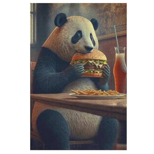 1000 Teile Puzzle Für Erwachsene, Panda -Puzzles, Kinder HolzPuzzle, Kreatives Puzzle, Geschenk Für Freunde Und Familie 78×53cm von LCWWW