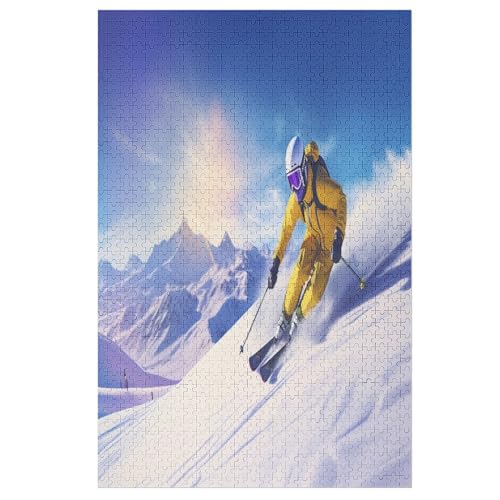 1000 Teile Puzzle Für Erwachsene, Skifahren in den Schneebergen -Puzzles, Kinder HolzPuzzle, Kreatives Puzzle, Geschenk Für Freunde Und Familie 78×53cm 1000 Teile Puzzle Für Erwachsene, Skifahren in den Schneebergen -Puzzles, Kinder HolzPuzzle, Kreatives Puzzle, Geschenk Für Freunde Und Familie 78×53cm von LCWWW