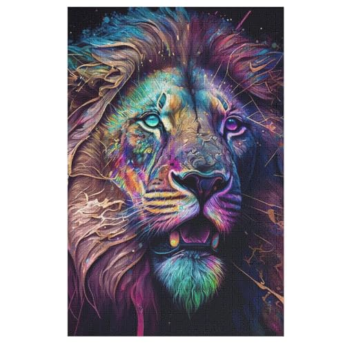 1000 Teile Puzzle Für Jugendliche,Löwe Puzzles,Erwachsenenpuzzle,Holzpuzzles,Dekompressionsspiel,Spielzeugpuzzles 78×53cm von LCWWW