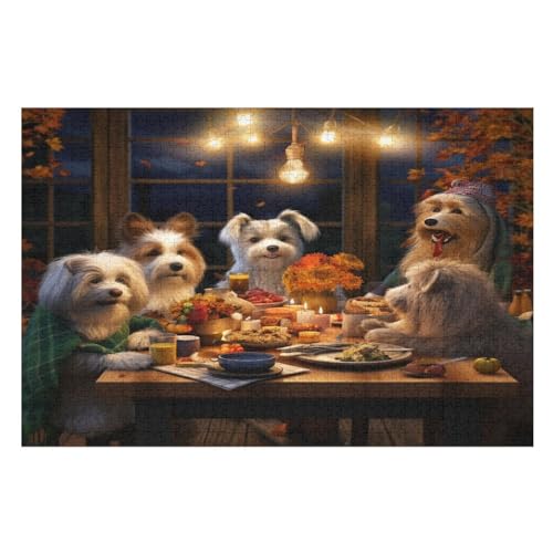 1000 Teile Puzzle Für Jungen Und Mädchen, Standard-Puzzles Süßer Hund, Familienspiele, （75×50cm） von LCWWW