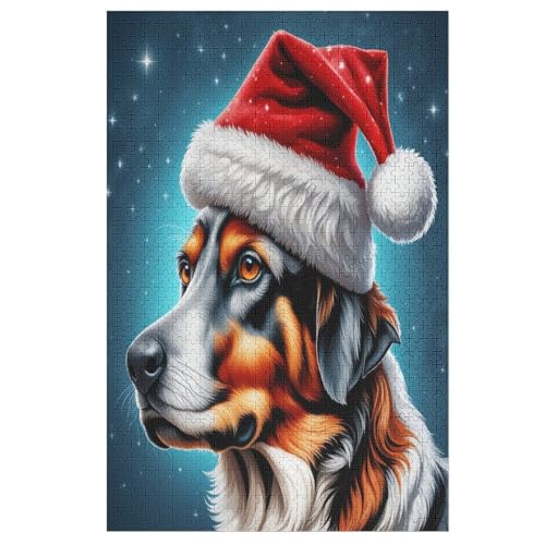 1000-teiliges Puzzle Für Erwachsene, Christmas Hund -Puzzles, Dekompressionsspiel, Spielzeugpuzzles, Geburtstagsgeschenke 78×53cm von LCWWW