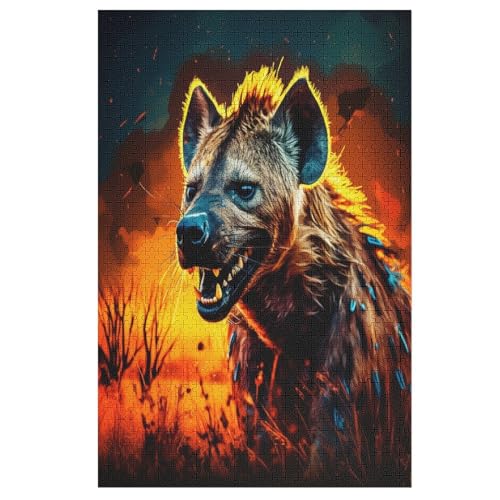 1000-teiliges Puzzle Für Erwachsene, Hyäne Holzpuzzle, Gehirn-Herausforderung,Puzzles Spielzeugspiel 78×53cm 1000-teiliges Puzzle Für Erwachsene, Hyäne Holzpuzzle, Gehirn-Herausforderung,Puzzles Spielzeugspiel 78×53cm von LCWWW