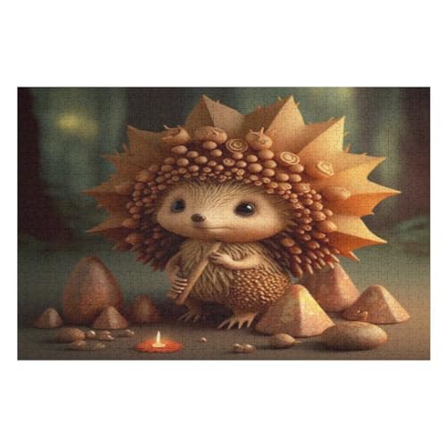 1000-teiliges Puzzle Für Erwachsene, Igel -Puzzles, Dekompressionsspiel, Spielzeugpuzzles, Geburtstagsgeschenke （75×50cm） von LCWWW