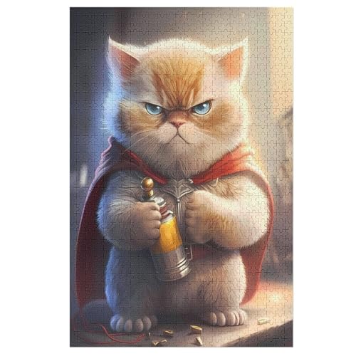 1000-teiliges Puzzle Für Erwachsene, Katze -Puzzles, Dekompressionsspiel, Spielzeugpuzzles, Geburtstagsgeschenke 78×53cm von LCWWW