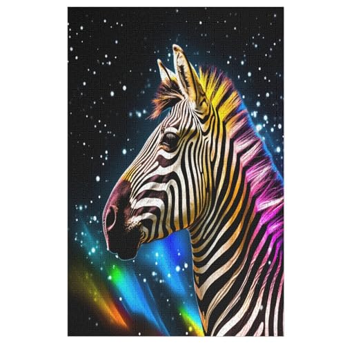 1000-teiliges Puzzle Für Erwachsene, Zebra Holzpuzzle, Gehirn-Herausforderung,Puzzles Spielzeugspiel 78×53cm von LCWWW