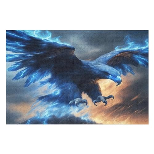 Adler-Puzzlespiel Aus Holz, 1000 Puzzleteile, Puzzle Für Teenager Und Erwachsene, Kreatives Spielzeug, Puzzles, （75×50cm） von LCWWW