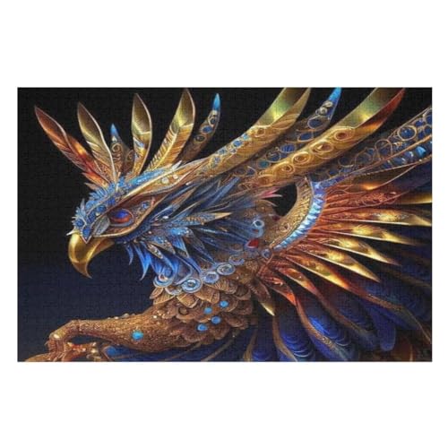 Adler-Puzzlespiel Aus Holz, 1000 Puzzleteile, Puzzle Für Teenager Und Erwachsene, Kreatives Spielzeug, Puzzles, （75×50cm） von LCWWW