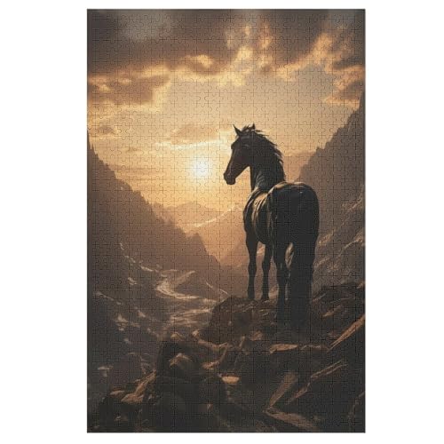 Animal Horse Holzpuzzle 1000 Teile Klassische Puzzles Erwachsene Kinder Puzzle DIY Kit Holzspielzeug Einzigartiges Geschenk 78×53cm Animal Horse Holzpuzzle 1000 Teile Klassische Puzzles Erwachsene Kinder Puzzle DIY Kit Holzspielzeug Einzigartiges Geschenk 78×53cm von LCWWW