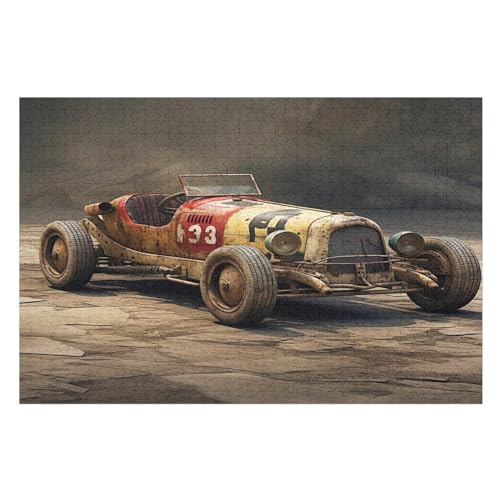 Antique Car Puzzle 1000 Teile, Holzpuzzle Herausforderndes Geschicklichkeitsspiel Für Die Ganze Familie, Kinder Erwachsenenpuzzle Ab 12 Jahren （75×50cm） von LCWWW