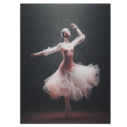 Ballett 500 Teile Puzzles Für Erwachsene Holzpuzzle Familienpuzzlespiel Stressabbau-Puzzle Für Erwachsene Kinder Ab 12 Jahren 55×41cm von LCWWW