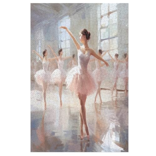 Ballett Holzpuzzle 1000 Teile Klassische Puzzles Erwachsene Kinder Puzzle DIY Kit Holzspielzeug Einzigartiges Geschenk 78×53cm von LCWWW