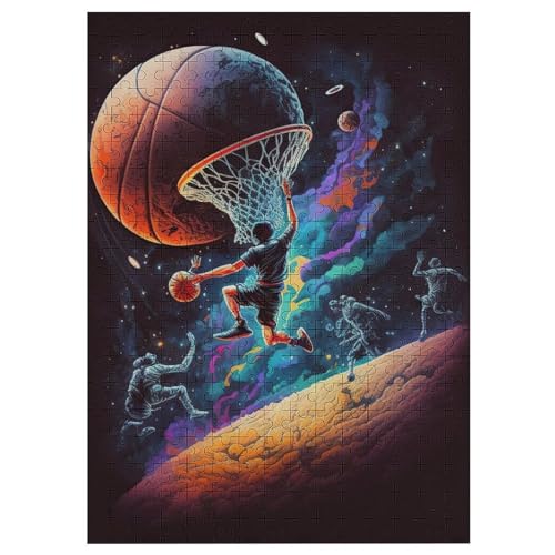 Basketball Sport bunt Holzpuzzle 300 Teile Klassische Puzzles Erwachsene Kinder Puzzle DIY Kit Holzspielzeug Einzigartiges Geschenk 42×30cm Basketball Sport bunt Holzpuzzle 300 Teile Klassische Puzzles Erwachsene Kinder Puzzle DIY Kit Holzspielzeug Einzigartiges Geschenk 42×30cm von LCWWW