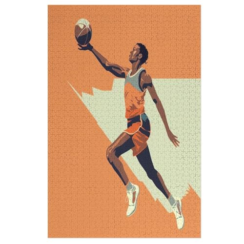 Basketballsport Puzzle 1000 Teile, Holzpuzzle Herausforderndes Geschicklichkeitsspiel Für Die Ganze Familie, Kinder Erwachsenenpuzzle Ab 12 Jahren 78×53cm Basketballsport Puzzle 1000 Teile, Holzpuzzle Herausforderndes Geschicklichkeitsspiel Für Die Ganze Familie, Kinder Erwachsenenpuzzle Ab 12 Jahren 78×53cm von LCWWW