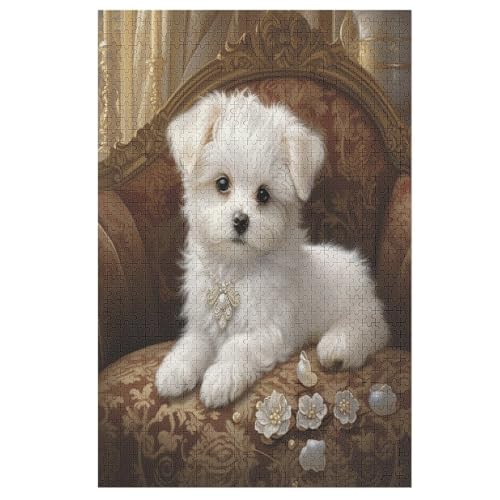 Bichon Frisé Puzzles 1000 Teile Erwachsener Kniffel Spaß Für Die Ganze Familie, Holzpuzzle Kinder Erwachsene, Impossible Puzzle Schwer 78×53cm Bichon Frisé Puzzles 1000 Teile Erwachsener Kniffel Spaß Für Die Ganze Familie, Holzpuzzle Kinder Erwachsene, Impossible Puzzle Schwer 78×53cm von LCWWW