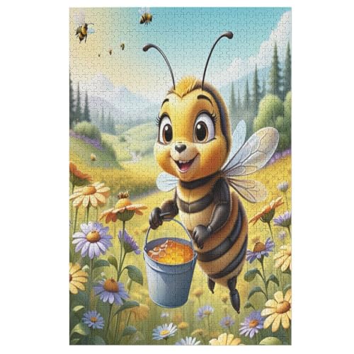 Biene Puzzles 1000 Teile Erwachsener Kniffel Spaß Für Die Ganze Familie, Holzpuzzle Kinder Erwachsene, Impossible Puzzle Schwer 78×53cm Biene Puzzles 1000 Teile Erwachsener Kniffel Spaß Für Die Ganze Familie, Holzpuzzle Kinder Erwachsene, Impossible Puzzle Schwer 78×53cm von LCWWW