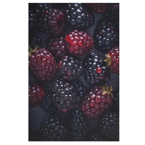 Brombeeren Holzpuzzle 1000 Teile, Knobelspiele Für Erwachsene, Teenager, Puzzles Unmögliche - Kinder Puzzle Zimmer Deko 78×53cm von LCWWW