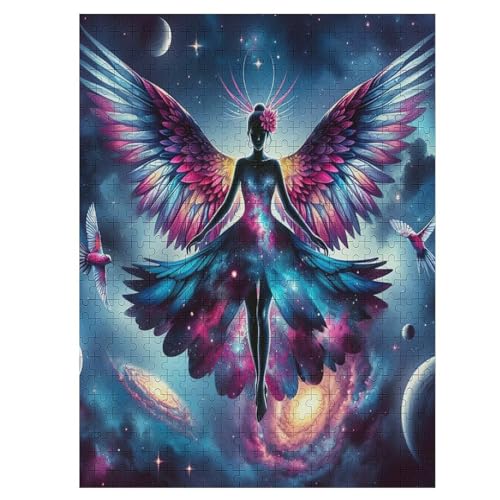 Bunte Elfen Puzzle Für Erwachsene 500 Teile Premium Recyceltes Brett Zum Lernen, Lernspielzeug, Familienspiele Kinder Holzpuzzle 55×41cm von LCWWW