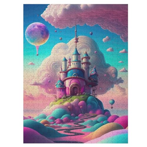 Candyland Holzpuzzle 500 Teile, Knobelspiele Für Erwachsene, Teenager, Puzzles Unmögliche - Kinder Puzzle Zimmer Deko 55×41cm von LCWWW