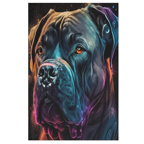 Cane Corso Bunt Puzzles Für Erwachsene, 1000-teiliges Holzpuzzle, Geeignet Für Kinder Ab 12 Jahren, Die Pädagogische Puzzle Lernen 78×53cm Cane Corso Bunt Puzzles Für Erwachsene, 1000-teiliges Holzpuzzle, Geeignet Für Kinder Ab 12 Jahren, Die Pädagogische Puzzle Lernen 78×53cm von LCWWW