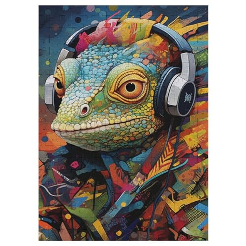 Chamäleon 300 Teile Premium-Puzzles Für Erwachsene Kinder- Holzpuzzles Spaß Und Lernspiele - Perfekte Puzzle-Geschenke 42×30cm von LCWWW