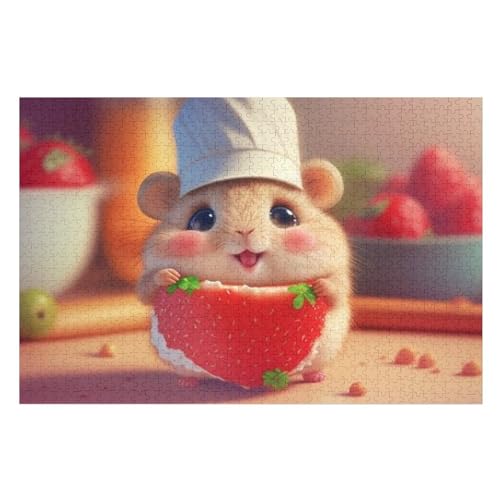 Chef Maus Puzzles 1000 Teile Erwachsener Kniffel Spaß Für Die Ganze Familie, Holzpuzzle Kinder Erwachsene, Impossible Puzzle Schwer （75×50cm） von LCWWW