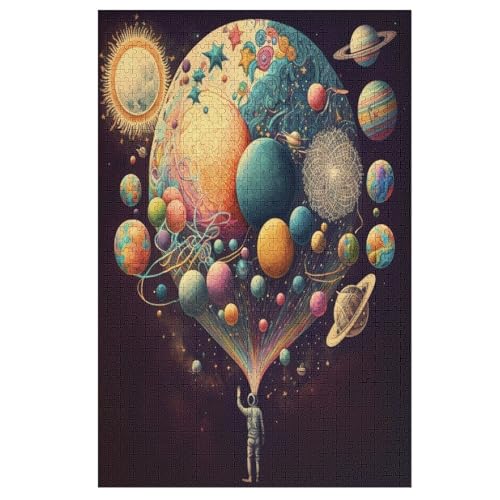 Colorful Planet 1000 Teile Puzzles Für Erwachsene Holzpuzzle Familienpuzzlespiel Stressabbau-Puzzle Für Erwachsene Kinder Ab 12 Jahren 78×53cm Colorful Planet 1000 Teile Puzzles Für Erwachsene Holzpuzzle Familienpuzzlespiel Stressabbau-Puzzle Für Erwachsene Kinder Ab 12 Jahren 78×53cm von LCWWW