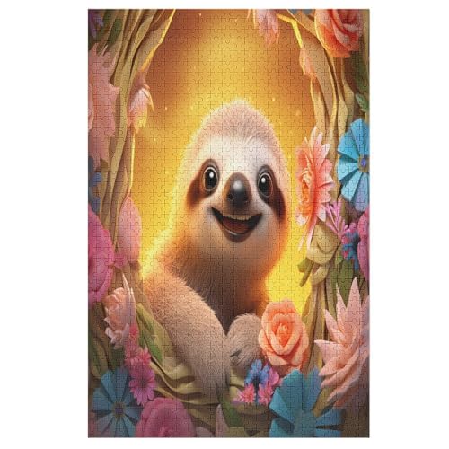 Cute Faultier Holzpuzzle Für Erwachsene Teenager Stress Abbauen Familien-Puzzlespiel Poster 1000-teiliges Puzzle Kinder Lernspiel 78×53cm Cute Faultier Holzpuzzle Für Erwachsene Teenager Stress Abbauen Familien-Puzzlespiel Poster 1000-teiliges Puzzle Kinder Lernspiel 78×53cm von LCWWW