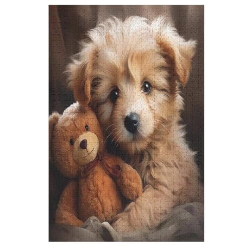 Cute Hund Holzpuzzle - 1000 Teiliges Jigsaw Knobelspiel - Puzzle Für Erwachsene & Kinder - Outdoor & Reisespielzeug 78×53cm Cute Hund Holzpuzzle - 1000 Teiliges Jigsaw Knobelspiel - Puzzle Für Erwachsene & Kinder - Outdoor & Reisespielzeug 78×53cm von LCWWW