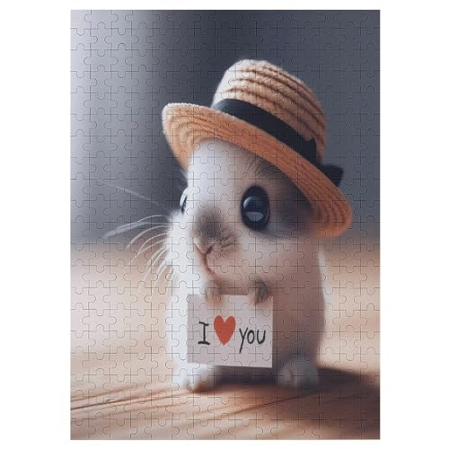 Cute Kaninchen Holzpuzzle 300 Teile Klassische Puzzles Erwachsene Kinder Puzzle DIY Kit Holzspielzeug Einzigartiges Geschenk 42×30cm Cute Kaninchen Holzpuzzle 300 Teile Klassische Puzzles Erwachsene Kinder Puzzle DIY Kit Holzspielzeug Einzigartiges Geschenk 42×30cm von LCWWW