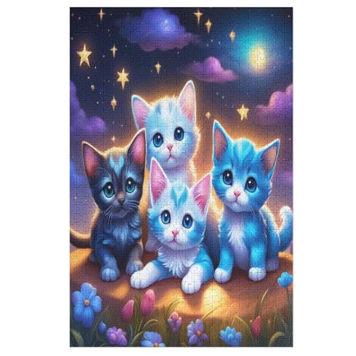 Cute Katze 1000 Teile Holzpuzzle,einzigartiges Puzzle, Geschenk Für Erwachsene,Familienspiel,Herausforderungsaktivität,78×53cm Cute Katze 1000 Teile Holzpuzzle,einzigartiges Puzzle, Geschenk Für Erwachsene,Familienspiel,Herausforderungsaktivität,78×53cm von LCWWW