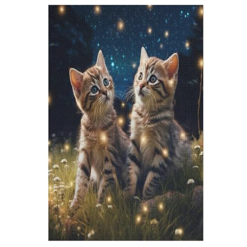 Cute Katze -Puzzle, 1000 Teile,Holzpuzzle Für Erwachsene Kinder, Lustiges Spielzeug, Denkspiel, Bildungsspiel, 78×53cm Cute Katze -Puzzle, 1000 Teile,Holzpuzzle Für Erwachsene Kinder, Lustiges Spielzeug, Denkspiel, Bildungsspiel, 78×53cm von LCWWW