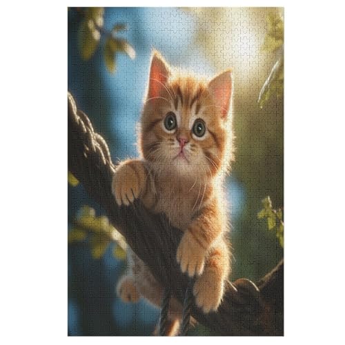 Cute Katze Puzzle 1000 Teile, Holzpuzzle Für Erwachsene Kinder, Impossible Puzzles, Geschicklichkeitsspiel Für Die Ganze Familie 78×53cm Cute Katze Puzzle 1000 Teile, Holzpuzzle Für Erwachsene Kinder, Impossible Puzzles, Geschicklichkeitsspiel Für Die Ganze Familie 78×53cm von LCWWW