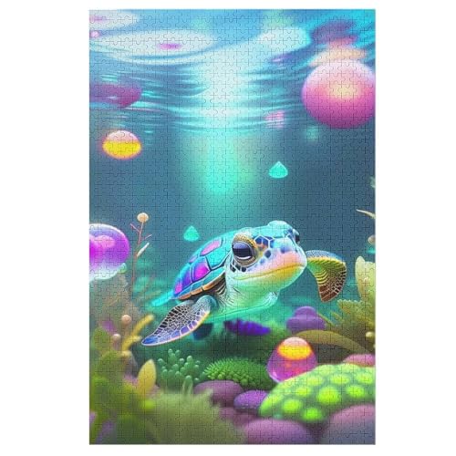 Cute Schildkröte Puzzles 1000 Teile Erwachsener Kniffel Spaß Für Die Ganze Familie, Holzpuzzle Kinder Erwachsene, Impossible Puzzle Schwer 78×53cm Cute Schildkröte Puzzles 1000 Teile Erwachsener Kniffel Spaß Für Die Ganze Familie, Holzpuzzle Kinder Erwachsene, Impossible Puzzle Schwer 78×53cm von LCWWW