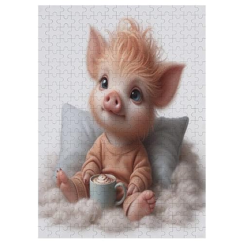 Cute Schwein 300 Teile Premium-Puzzles Für Erwachsene Kinder- Holzpuzzles Spaß Und Lernspiele - Perfekte Puzzle-Geschenke 42×30cm Cute Schwein 300 Teile Premium-Puzzles Für Erwachsene Kinder- Holzpuzzles Spaß Und Lernspiele - Perfekte Puzzle-Geschenke 42×30cm von LCWWW
